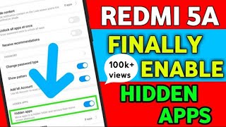 REDMI 5A HIDDEN APP FEATURES  HOW TO ENABLE IT [upl. by Kosse]