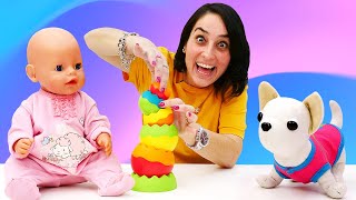 Giochi di cucina e i giocattoli nuovi con la bambola Baby Born Come una mamma per bambini [upl. by Latricia2]