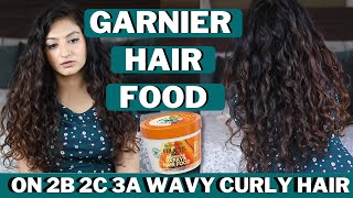 Garnier Hair Food on 2b 2c 3a Wavy Curly Hair [upl. by Gilbart]