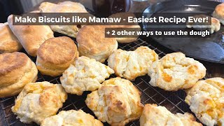 How to Make the Best Easiest Biscuits PLUS 2 Other Quick Breads with the Same Recipe [upl. by Stockwell]