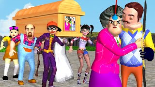 Squid Game vs Scary Teacher 3D NickJoker and Tani Harley Quinn Troll Miss T vs Neighbor with Archery [upl. by Stroup907]