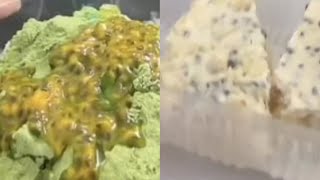 ASMRmatcha milk passion fruit ice eating [upl. by Ayalahs521]