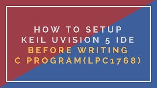 setup Keil 5 IDE environment before writing C code [upl. by Nylhtak]