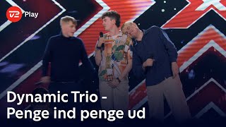 Dynamic Trio synger ’Penge ind penge ud’ – Andreas Odbjerg 6 Chair Challenge  X Factor 2024 [upl. by Diarmid]