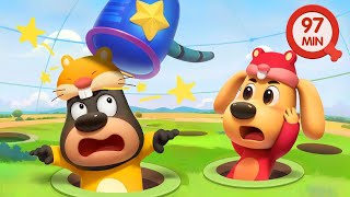 Police Whack A Mole Game  Escape Room Challenge  Cartoons for Kids  Sheriff Labrador [upl. by Josy]