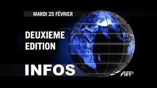 AFP  Le JT 2e édition du mardi 25 février [upl. by Dett596]