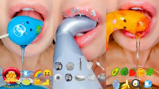 12 Minutes Sleep Relax Study ASMR Satisfying Eating Emoji Food Edited Compilation Mukbang [upl. by Latsirc206]