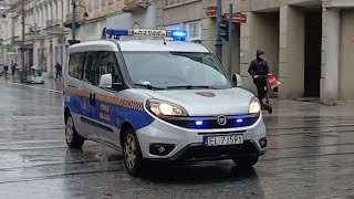 Alarmowo Straż Miejska Łódź  Fiat Doblo [upl. by Chabot]