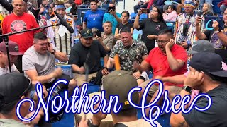 Northern Cree Singers whistled Stroud PowWow 2023 [upl. by Manoop29]