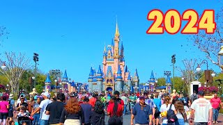 Magic Kingdom 2024 Walking Tour  Walt Disney World Orlando Florida March 2024 [upl. by Ennaerb873]