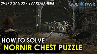 How to Solve Nornir Chest Puzzle  Sverd Sands  Svartalfheim شرح  God of War Ragnarok [upl. by Hsiwhem219]