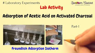 Adsorption of Acetic Acid by Activated charcoal Freundlich Adsorption Isotherm  Project Work [upl. by Nudnarb]