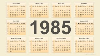 Kalender 1985 [upl. by Callan]