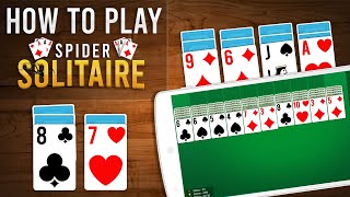 How to play spider solitaire  solitaire spider spider solitaire card game [upl. by Creamer39]