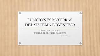 funciones motoras digestivas [upl. by Eisdnil]