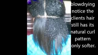 CHEMICAL FREE HAIR STRAIGHTNER Natural Hair Salon [upl. by Annyahs280]