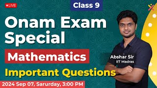 Onam Exam Revision  Class 9  Mathematics [upl. by Adneral409]