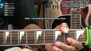 How To Play I KNOW A LITTLE Lynyrd Skynyrd Electric Guitar Riffs 2 EricBlackmonGuitar [upl. by Chapell430]