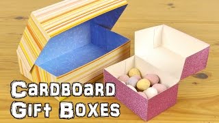 DIY Cardboard Gift Boxes [upl. by Enelrad]