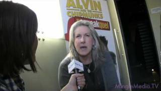 Chipmunks 2 DVD Release Party Interview Betty Thomas [upl. by Acinorej]