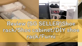 Review SG SELLERShoe rackShoe cabinetDIY shoe rackFurniture White shoes rackBTO shoe rack [upl. by Onailil]