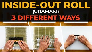 How To Make Uramaki Sushi INSIDEOUT ROLL with The Sushi Man [upl. by Broderic]