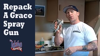 How to Repack or Repair A Graco Airless Spray Gun Graco airless gun repairs [upl. by Agbogla]