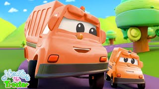 Wheels on the Garbage Truck  Hector the Tractor Vehicle Rhymes for Children [upl. by Ynney]