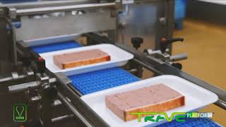 GMondini TRAVE® 1000 VG Tray Sealer  Automatic Feeding Patè Line [upl. by Husein]