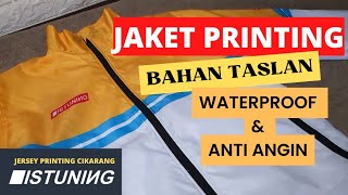 JAKET PRINTING BAHAN TASLAN  How to make a custom jacket printed sublime [upl. by Tnattirb]