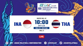 LIVE COURT 2  INA VS THA  22ND ASIAN SRMENS VOLLEYBALL CHAMPIONSHIP [upl. by Virendra]