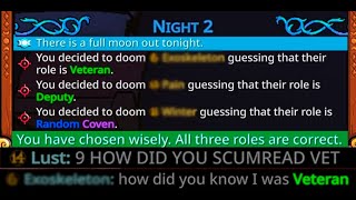 Winning Night 2 as Doomsayer Again  Pandora Wandering Souls Better Town of Salem 2 [upl. by Nageet]