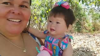 Primeiro passeio de Mayumi com mamãe no Sítio 🥰baby rotinadebebereborn yutube [upl. by Yehc]