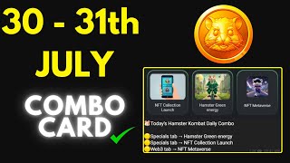 Hamster Kombat Daily Combo Card Today  30  31 July [upl. by Anitsud]