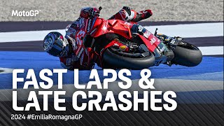 Crashes galore in the last 5 mins of MotoGP Practice 💥  2024 EmiliaRomagnaGP [upl. by Riegel]