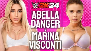 💥 Abella Danger v Marina Visconti  Singles Wrestling Match  WWE 2K24 💥 [upl. by Gnohc]