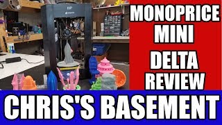 Monoprice Mini Delta 3D Printer  Review  Chriss Basement [upl. by Andaira367]