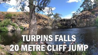 Turpins Falls 2022  20 Metre Cliff Jump [upl. by Ahto]