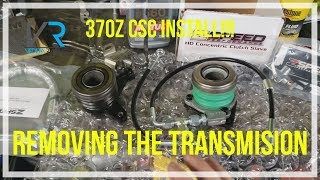 370z TRANSMISSION REMOVAL UNDER 10 MINUTES [upl. by Itnavart]