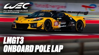 Onboard Pole Lap Corvette Z06 LMGT3R I Qatar Airways Qatar 1812 KM I FIA WEC [upl. by Assenyl]