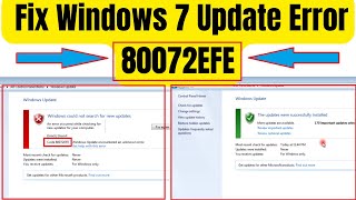 How to Fix Windows 7 Update Error 80072efe [upl. by Bing784]