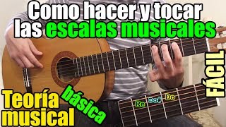 Como tocar escalas de guitarra para PRINCIPIANTES Sostenidos y bemoles [upl. by Yerxa]