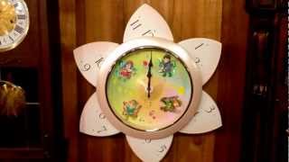 Rhythm 4JH663RH34 Floral Fantasy wall clock at Champs Clock Shop [upl. by Adil]