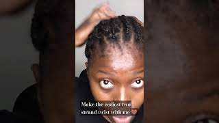 Easy two strand twist on natural hair influencerlife twostrandtwist twostrandtwistlocs [upl. by Nallek883]