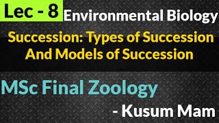 Lec8 Ecological Succession  Types of succession And Models of SuccessionMScScience WorkshopLAH [upl. by Marylin46]