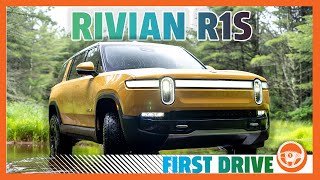 2022 RIVIAN R1S On Road and Off  First Drive Car Review [upl. by Ailana377]