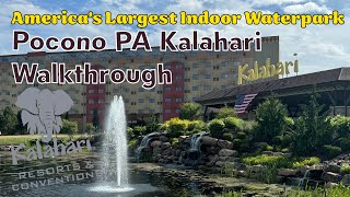 Kalahari Resort Indoor Waterpark Pocono Pennsylvania  Walkthrough amp Review [upl. by Cesaria648]