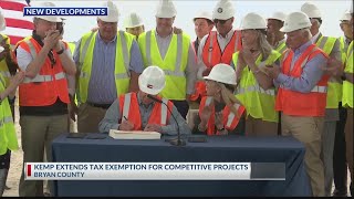 Gov Kemp signs FY24 budget tax exemption extension at Hyundai Metaplant [upl. by Rutra]