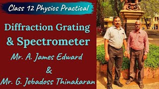 Spectrometer 12th Physics Practical  Diffraction Grating  Wavelength of the constituent colours [upl. by Dallon]