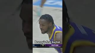 Bronny scores the first bucket of the season for the South Bay Lakers [upl. by Beaston]